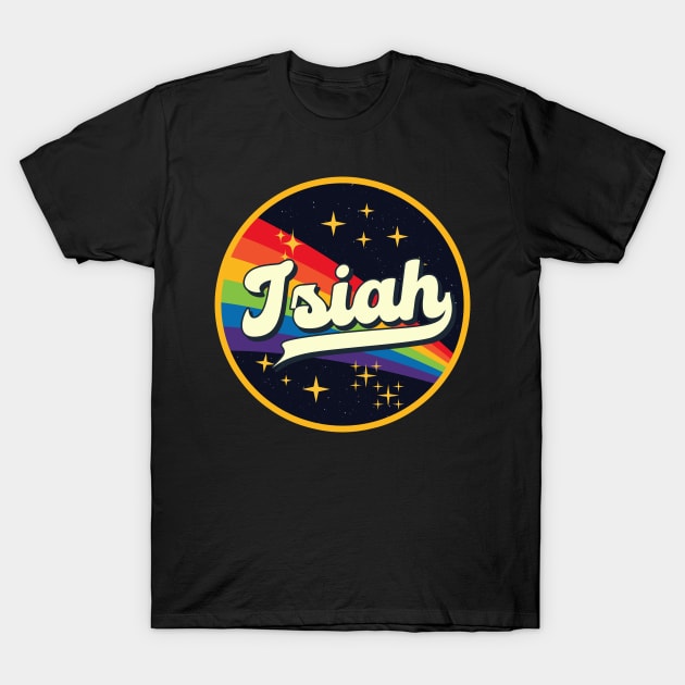 Isiah // Rainbow In Space Vintage Style T-Shirt by LMW Art